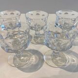 Small 5 piece cut crystal glass villeroy & boch liqueur service