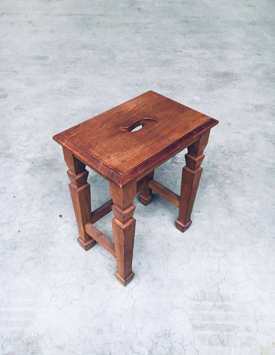 Set of Dutch Art Deco S Handle Stools, 1930s