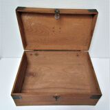 Solid wood box patinated early 20th century