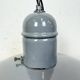 Lampe suspendue en émail gris industriel, années 1960