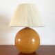 Vintage lamp in solid elm lampshade in wool 70s