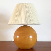 Vintage lamp in solid elm lampshade in wool 70s