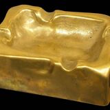 Brutalist bronze ashtray, Lauterbach, France, 1950s