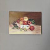 Oil painting on canvas, contemporary still life, countryside decoration