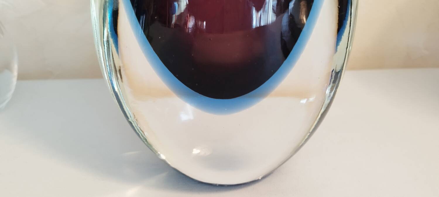 Sommerso Murano Vase Italy