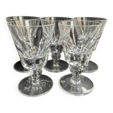 2899 – 5 Saint Louis wine glasses Jersey service In strong cut crystal