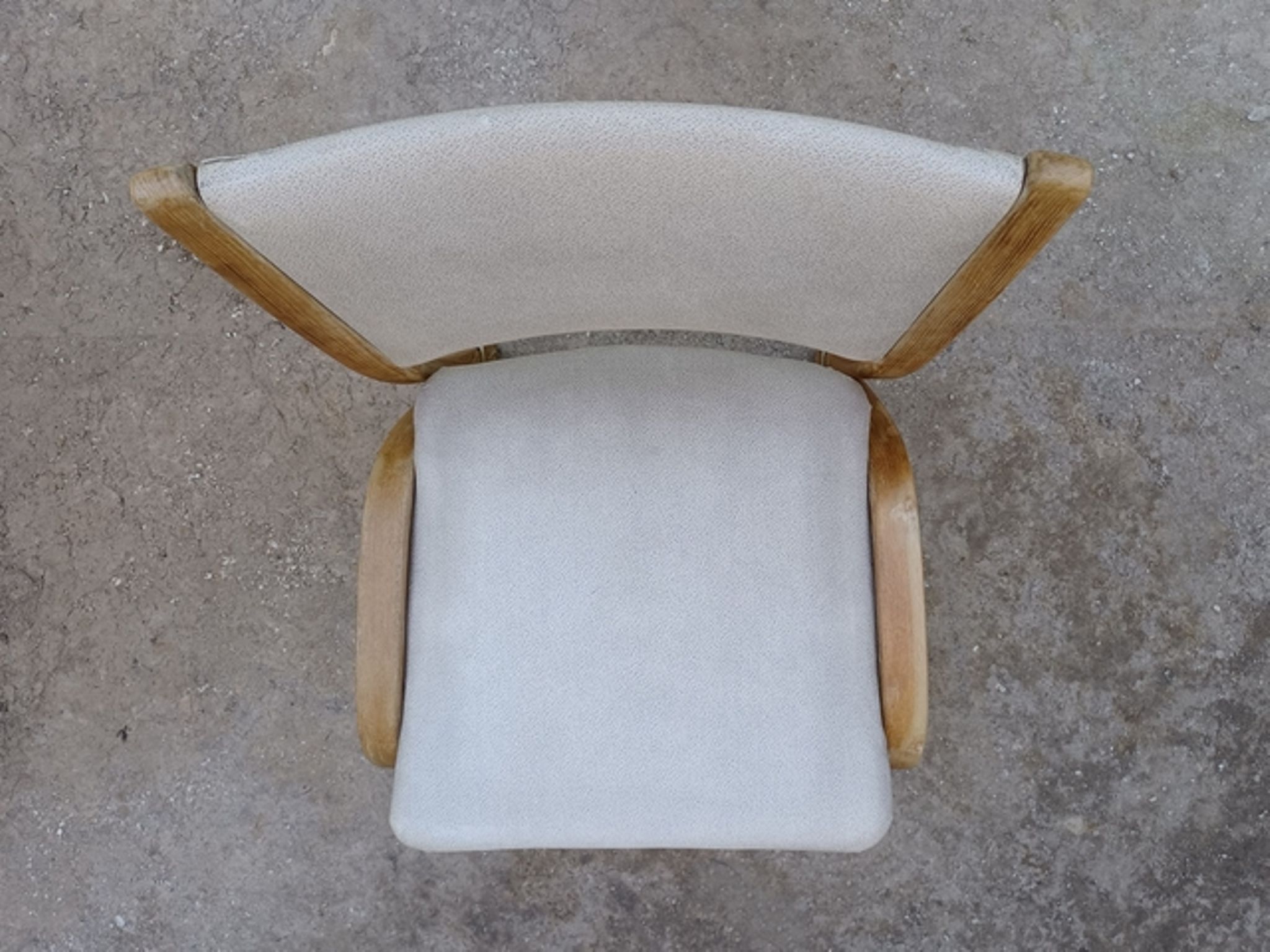 Set of 6 vintage 1950 Steiner Bow wood chairs.