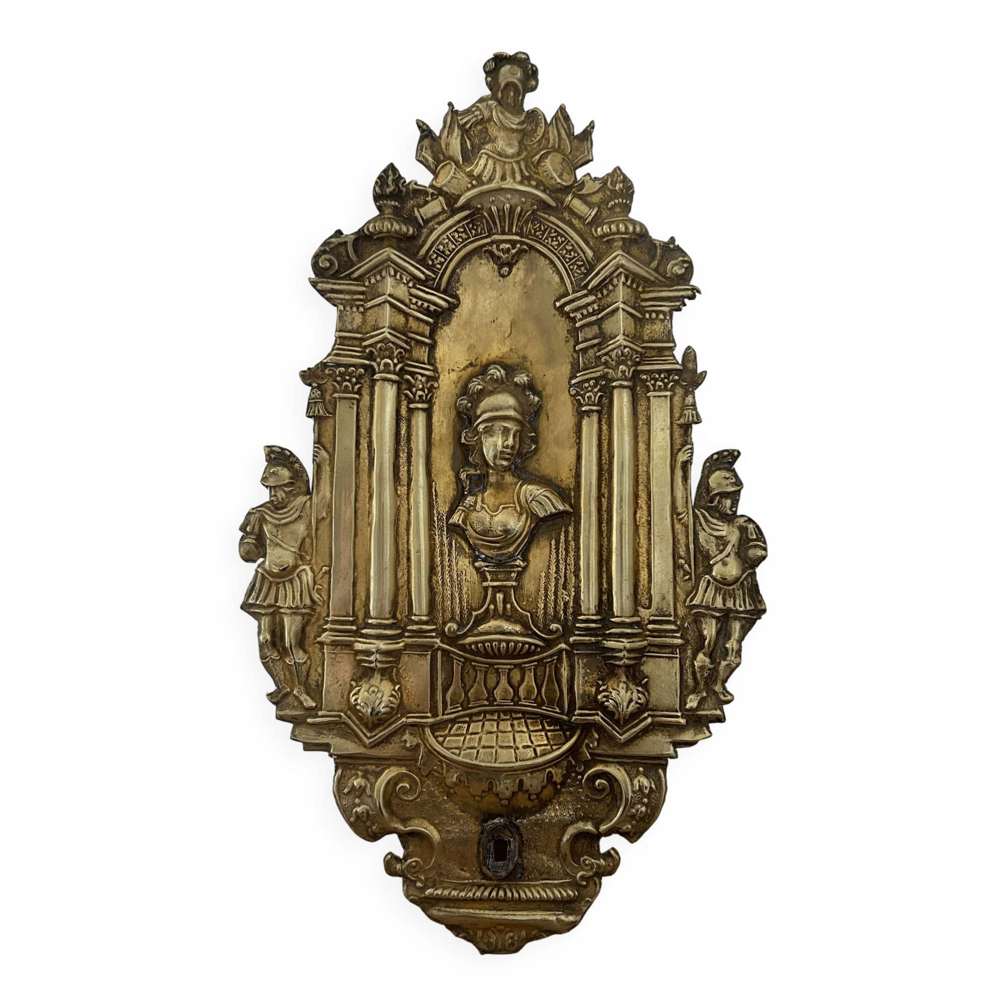 Repoussé copper decorative plaque Augsburg 18th century.