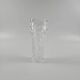 Vase en cristal avec gravure motif floral Irena Pologne - H 22 cm