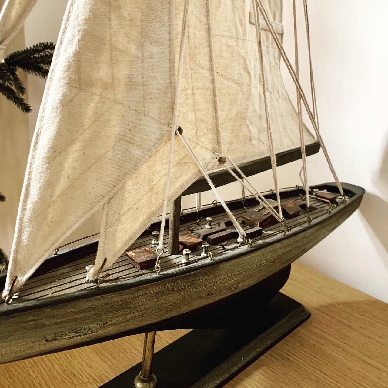 Wooden boat model