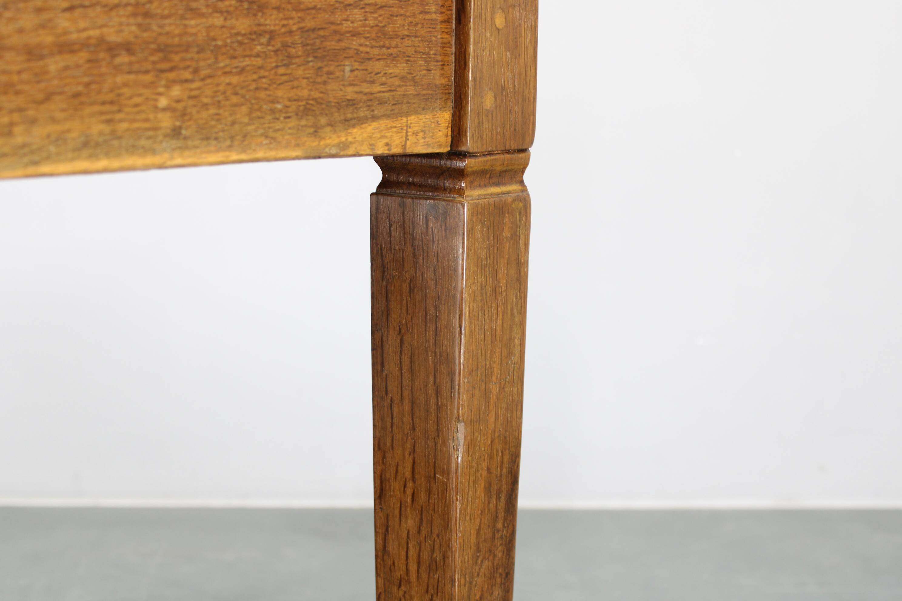 1930s Restored Antique Oak Table, Czechoslovakia