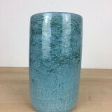 Vase rouleau en céramique bleu