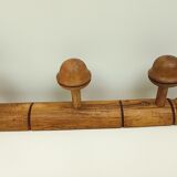 Wall hook 4 wooden hooks 51.5 cm