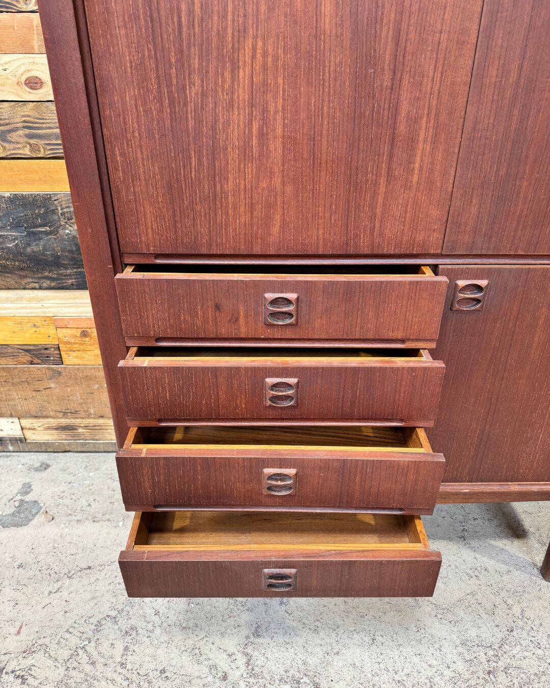 Scandinavian teak bar cabinet - 1960s