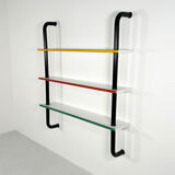 Multicolored tubular wall shelf, 1980