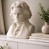 Plaster bust of Beethoven signed A. Santini, 1928