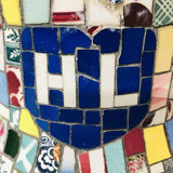 Vase tiles pique plate 50's