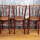 3 Mundus caned bistro chairs
