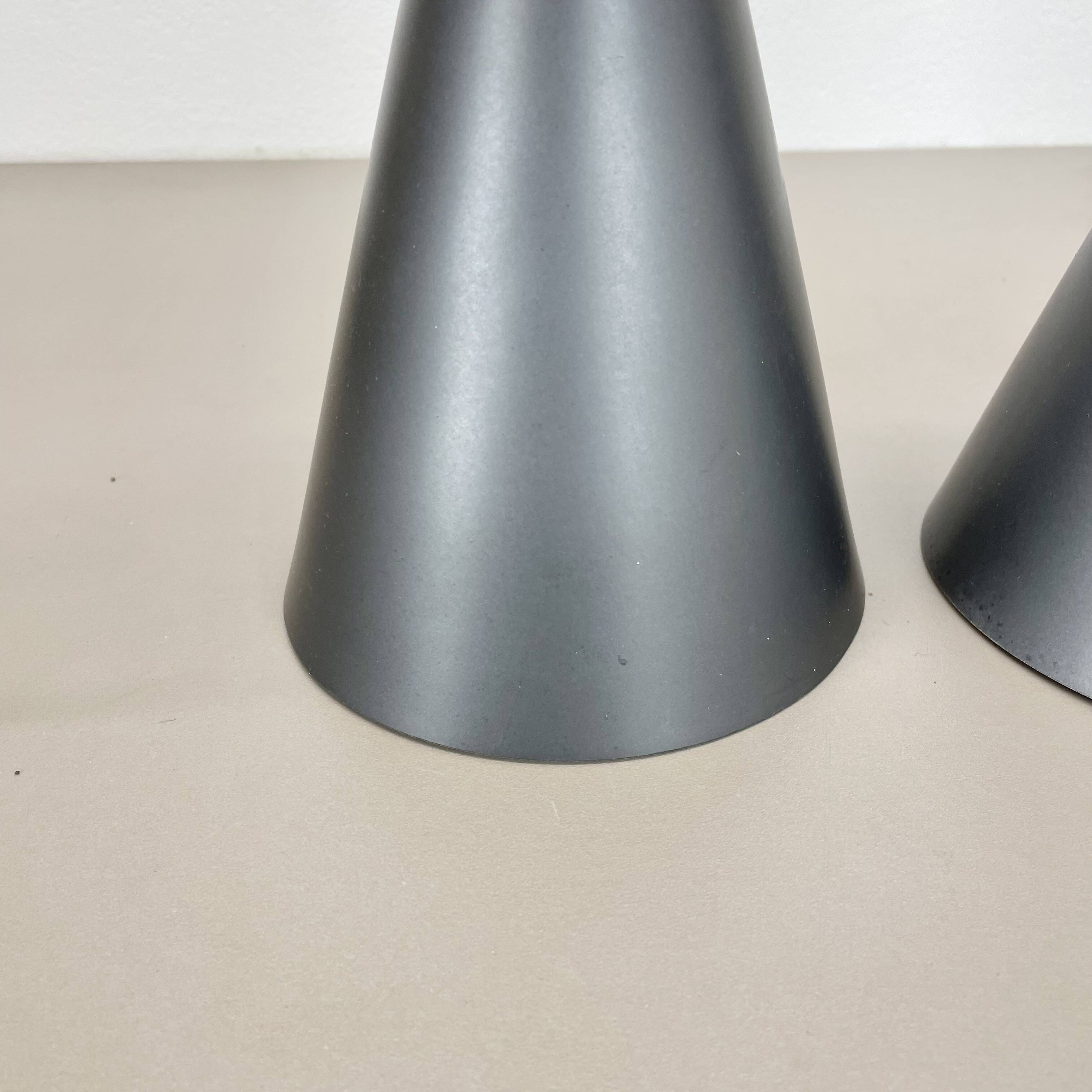 Set of 2 diabolo stilnovo style metal hanging light, bag turgi, switzerland 1950