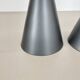Set of 2 diabolo stilnovo style metal hanging light, bag turgi, switzerland 1950