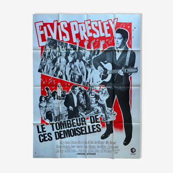 Affiche cinéma originale "Le Tombeur de ces demoiselles" Elvis Presley 120x160cm 1966