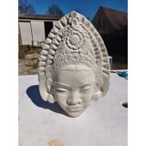 Plaster plaque of a Buddha Shiva head India