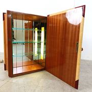 Italian Goatskin Book Shaped Dry Bar Cabinet by Aldo Tura, 1950s