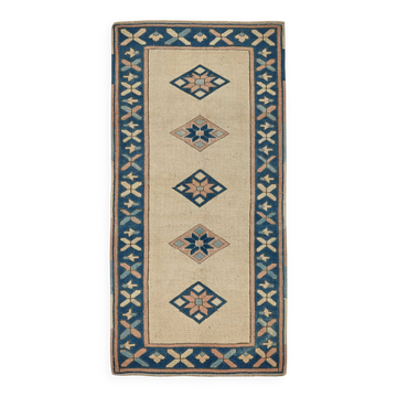 Tapis anatolien vintage turc 75 cm x 150 cm