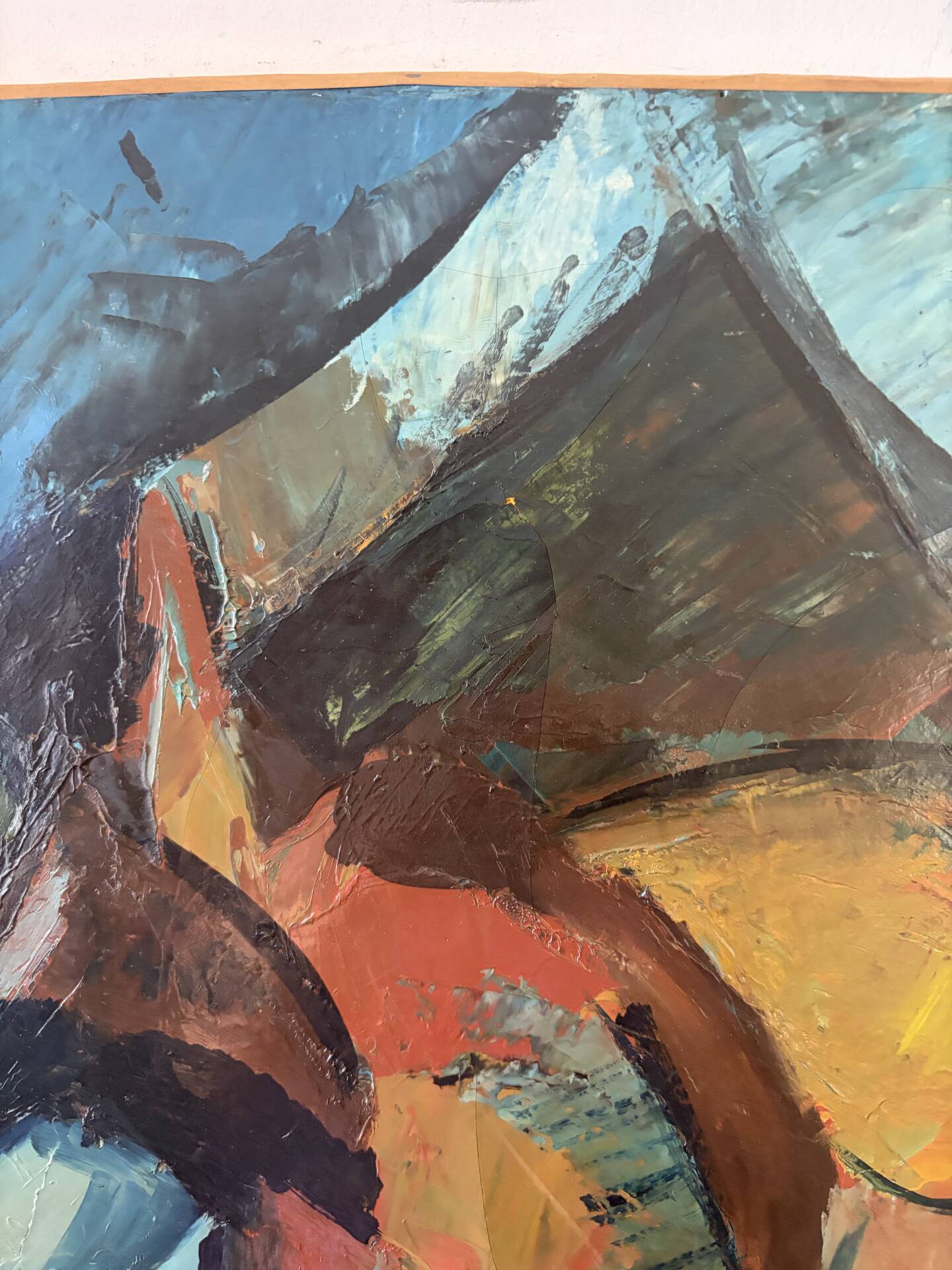Abstract composition, oil on canvas signed Nantois or