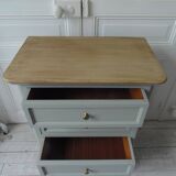 Louis Philippe style chest of drawers, 4 drawers in verdigris