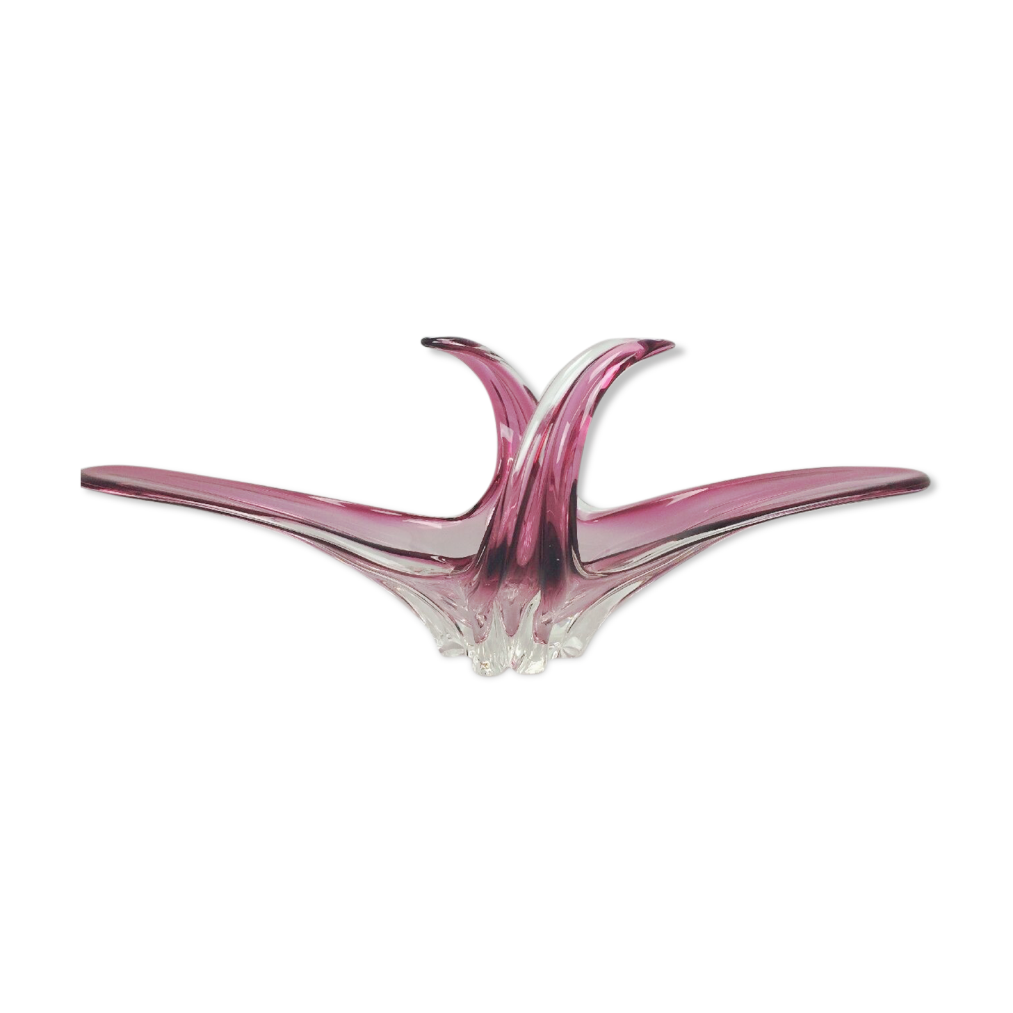 XXL 70s Murano bowl Murano glass purple white fruit bowl design