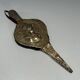 Louis XVI Style Chimney Bellows in Repoussé Brass with Female Effigy