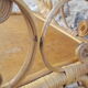 Vintage rattan notch shelf