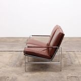 Design two-seater sofa Model FK 6720 from Fabricius & Kastholm, brown leather