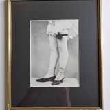 Original photogravure on glossy paper, Model in stockings and shoes 1900