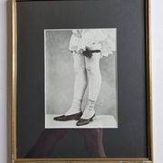 Original photogravure on glossy paper, Model in stockings and shoes 1900