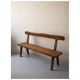 Brutalist bench made of solid elm by Olavi Hanninen, Aranjou edition 1950.