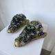 Paire applique Art Nouveau bronze et verre Murano