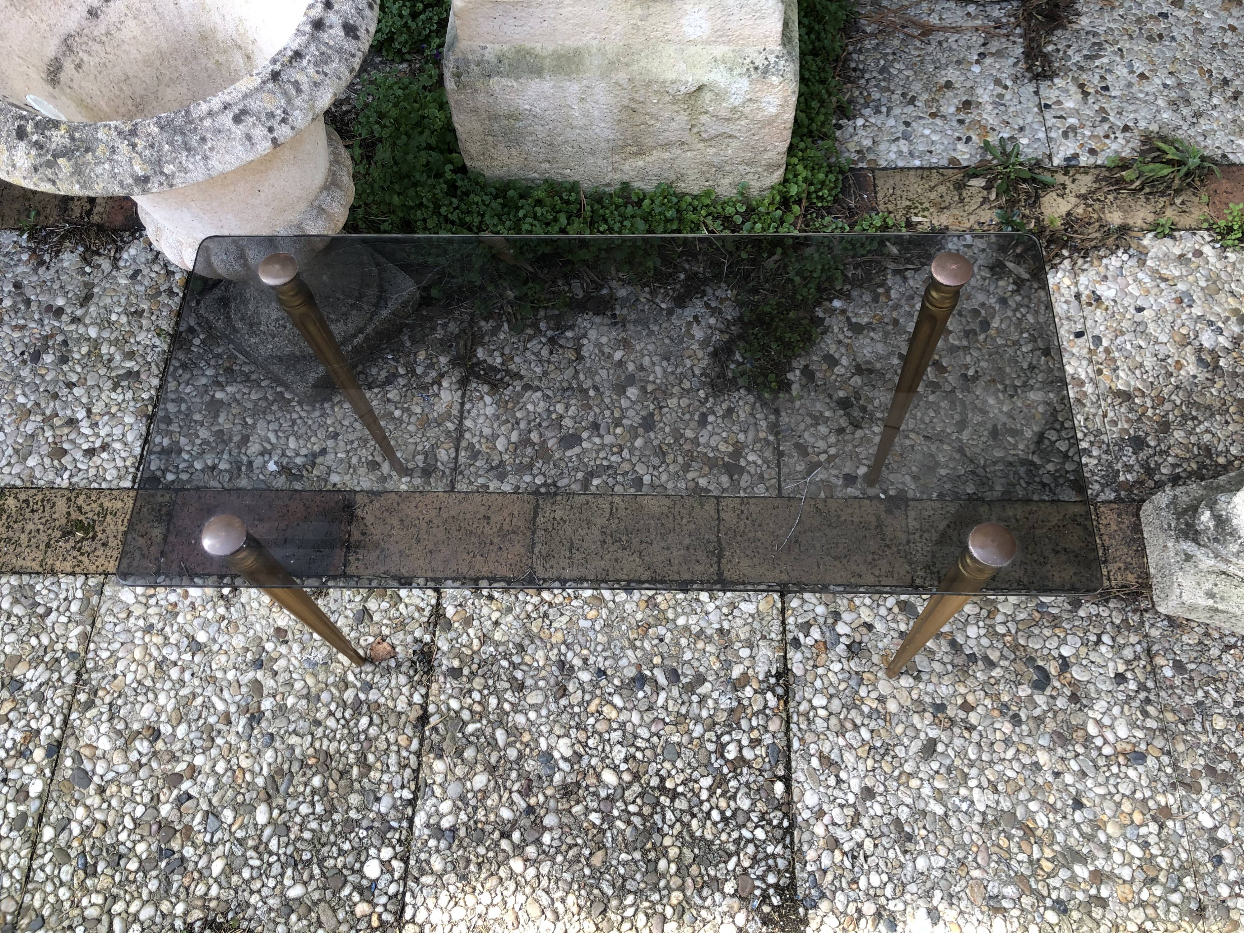 1970 glass coffee table