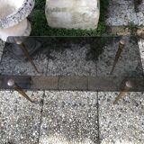 1970 glass coffee table