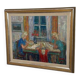 Original mid-century Swedish oil on canvas – “Family” by Eric With – vintage & framed – 75 × 91 cm (29.5" × 35.8")