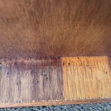 Modernist wooden desk with compass feet 1950