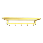 Vintage wall coat rack in gold aluminium – 1960s – 5 hooks