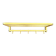 Vintage wall coat rack in gold aluminium – 1960s – 5 hooks