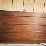Old mahogany wooden trunk
