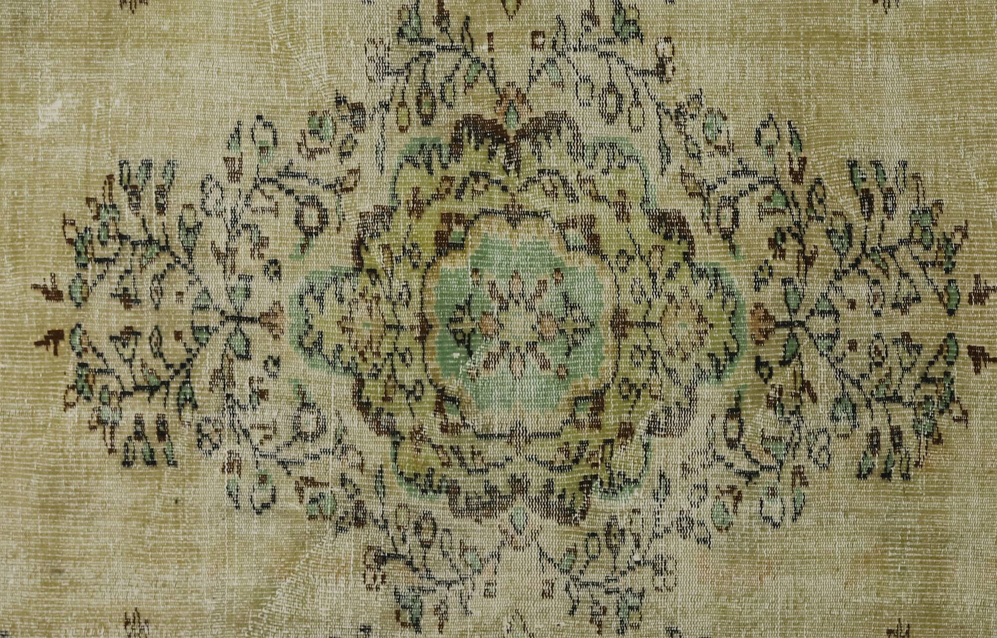 One-of-a-kind turkish handwoven vintage rug - rustic vintage charm 250x 157