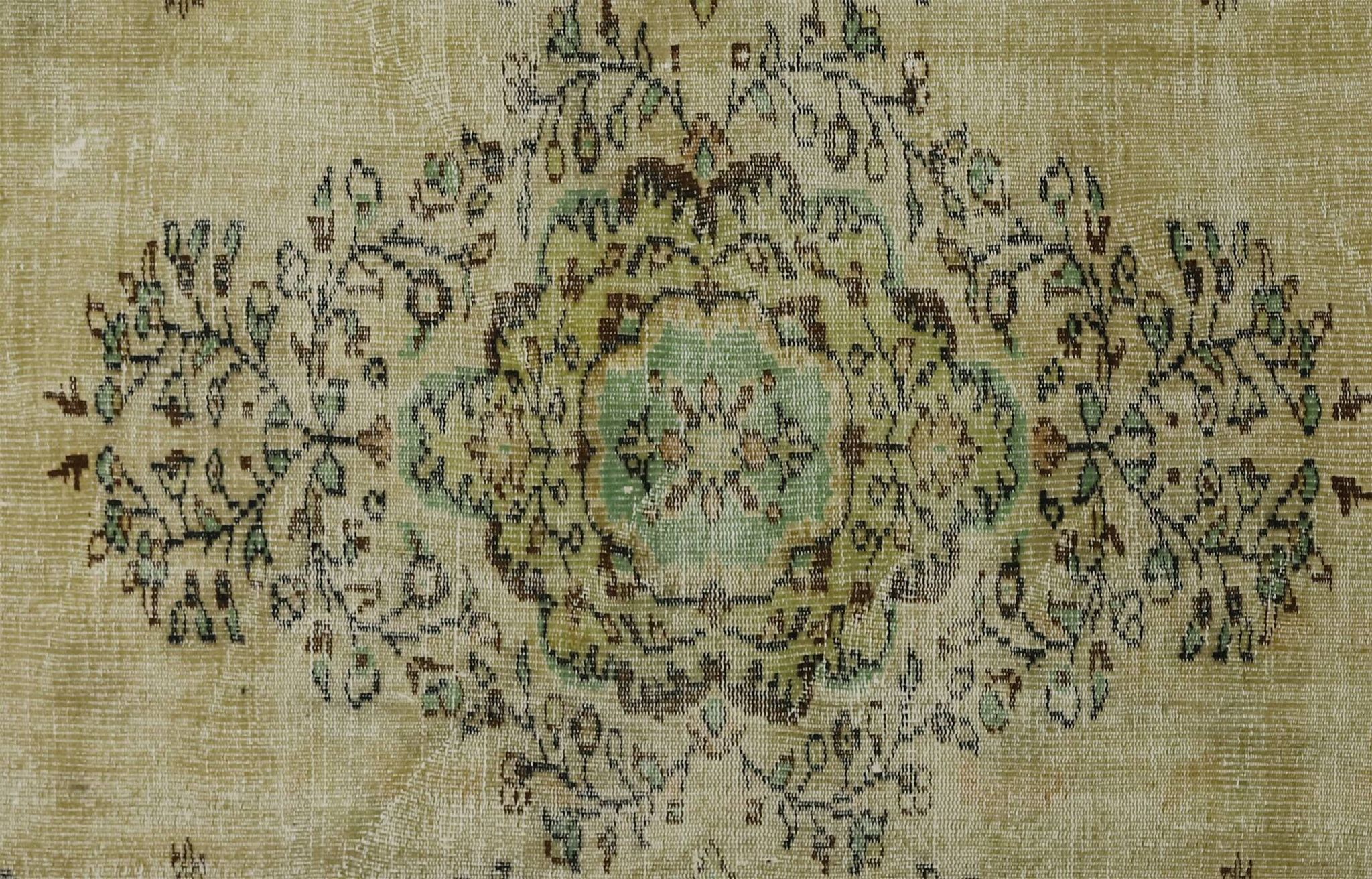 One-of-a-kind turkish handwoven vintage rug - rustic vintage charm 250x 157