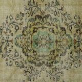 One-of-a-kind turkish handwoven vintage rug - rustic vintage charm 250x 157