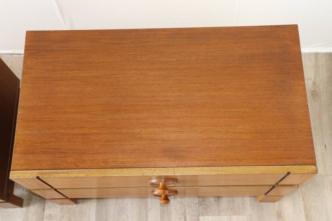 Pair of vintage wooden bedside tables, 1970s