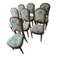 Set of 7 antique upholstered chairs